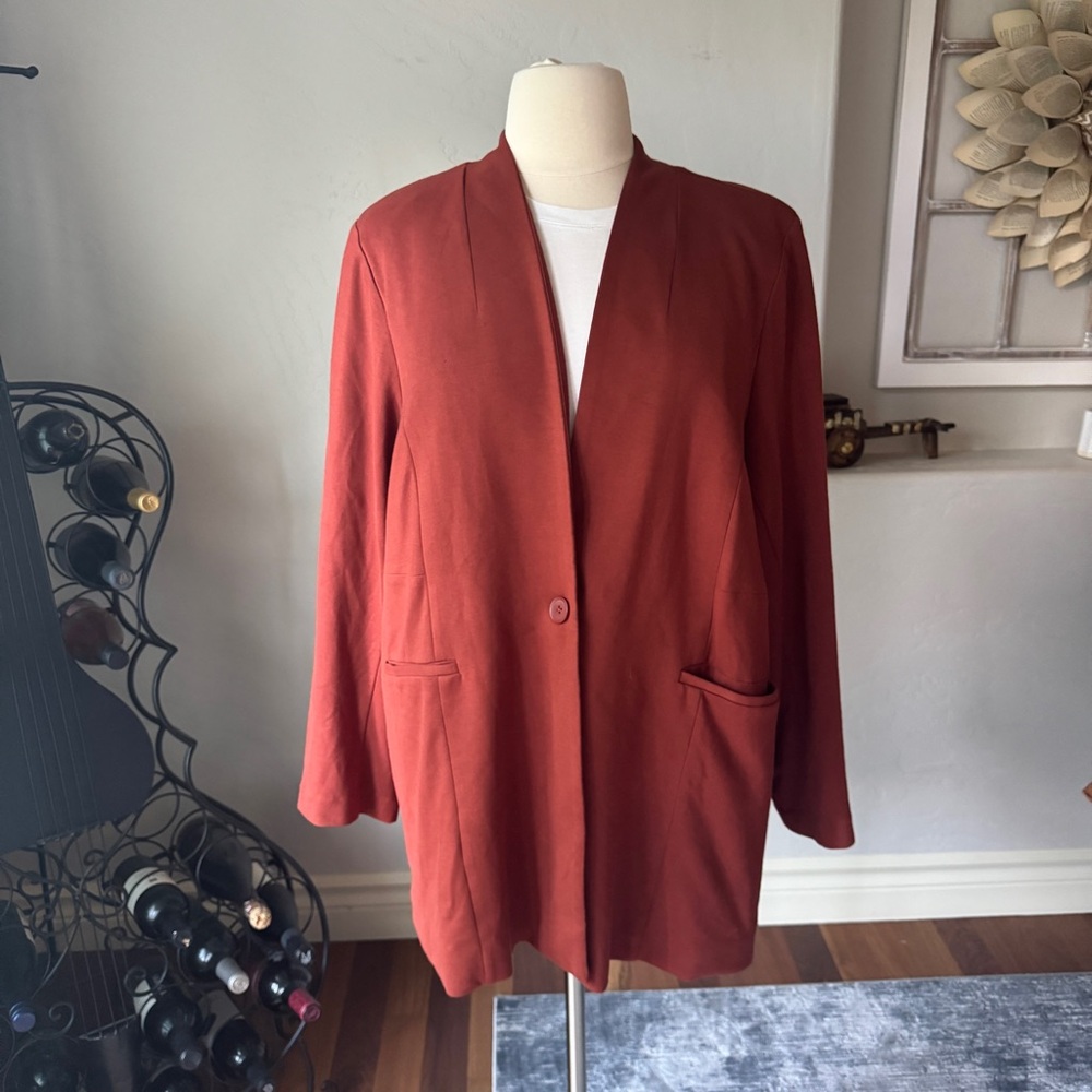 Torrid Jackets Womens Copper Satin One Button Jackets Size 5